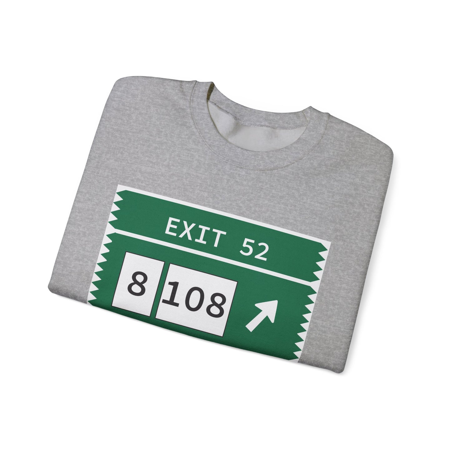 Vintage Merritt Parkway Exit 52 Sign Unisex Heavy Blend™ Crewneck Sweatshirt