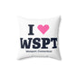 I Heart WSPT Spun Polyester Square Pillow