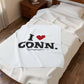 I Heart CONN Velveteen Plush Blanket