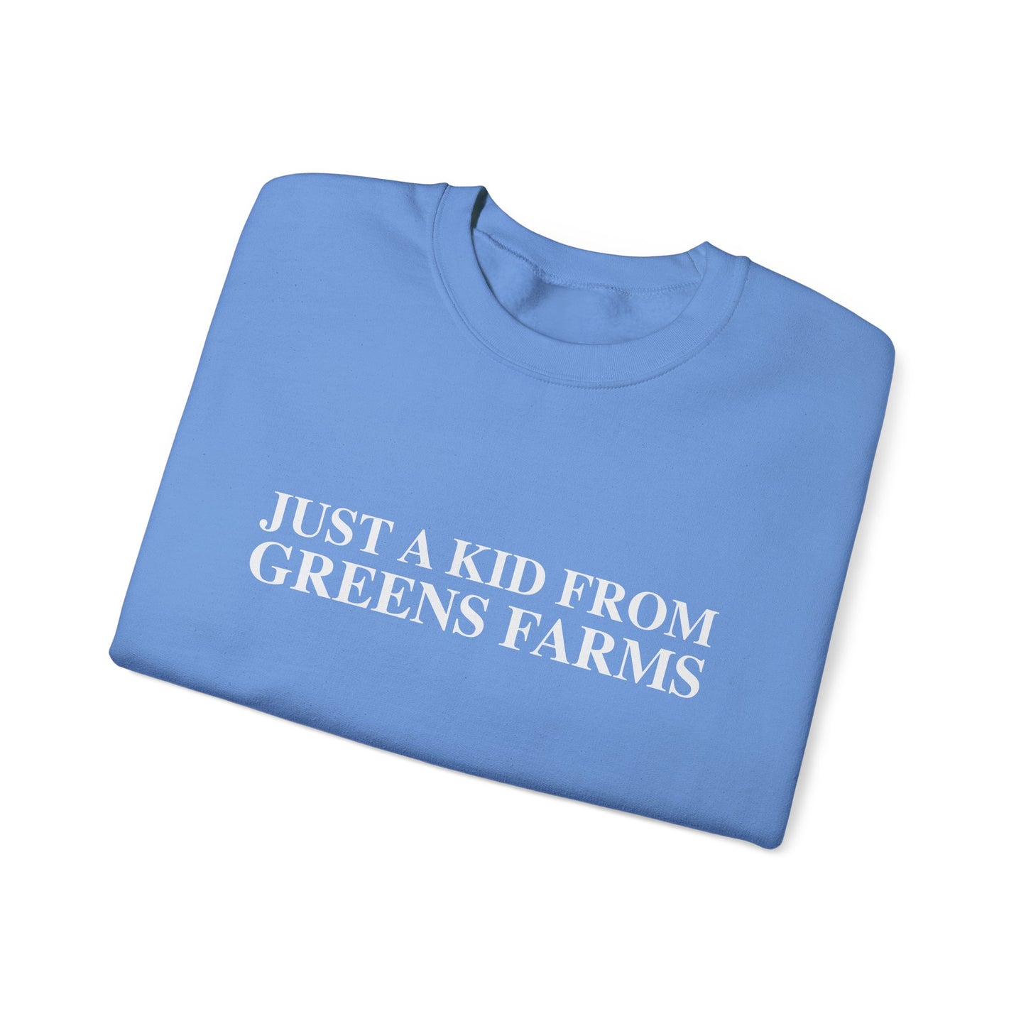 Just a kid from Greens Farms Unisex Heavy Blend™ Crewneck Sweatshirt