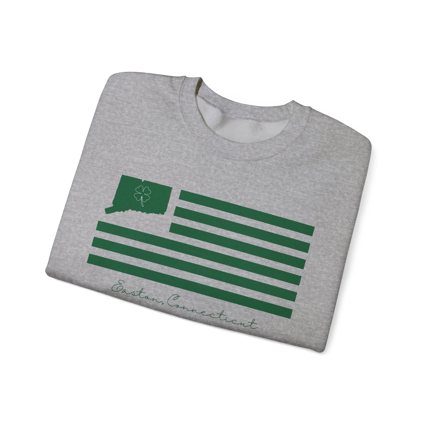 Easton Connecticut St. Patrick’s Day Flag Unisex Heavy Blend™ Crewneck Sweatshirt