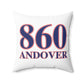 860 Andover Red, White & Blue Spun Polyester Square Pillow