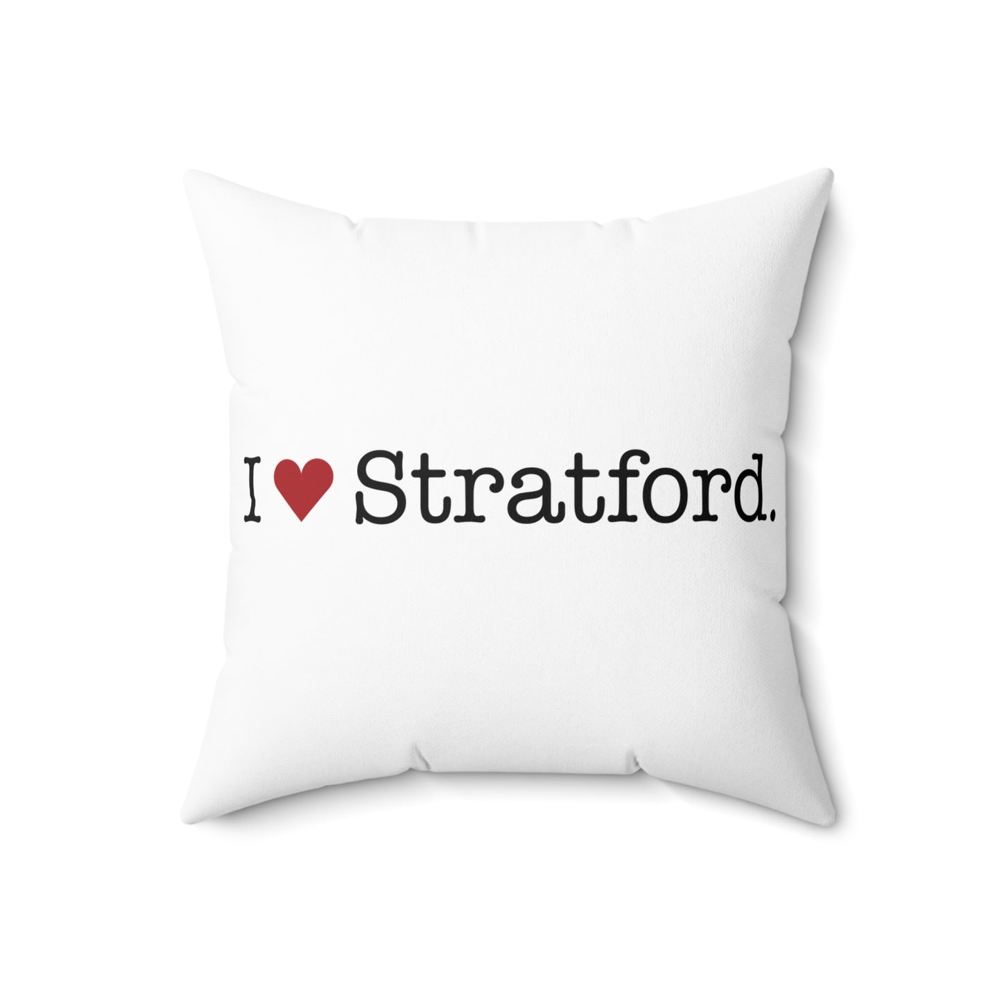I Heart Stratford. Spun Polyester Square Pillow