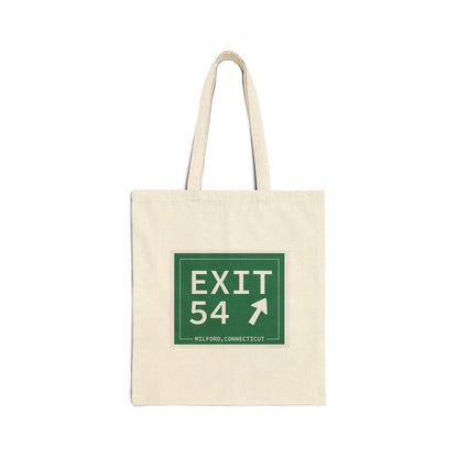 Vintage Exit 54  Merritt Parkway Sign Cotton Canvas Tote Bag