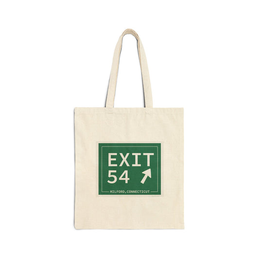 Vintage Exit 54  Merritt Parkway Sign Cotton Canvas Tote Bag