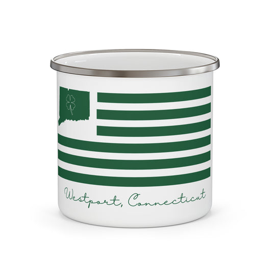 Westport Connecticut St. Patrick's Day Enamel Camping Mug