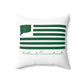 Portland Connecticut St. Patrick’s Day Flag Spun Polyester Square Pillow