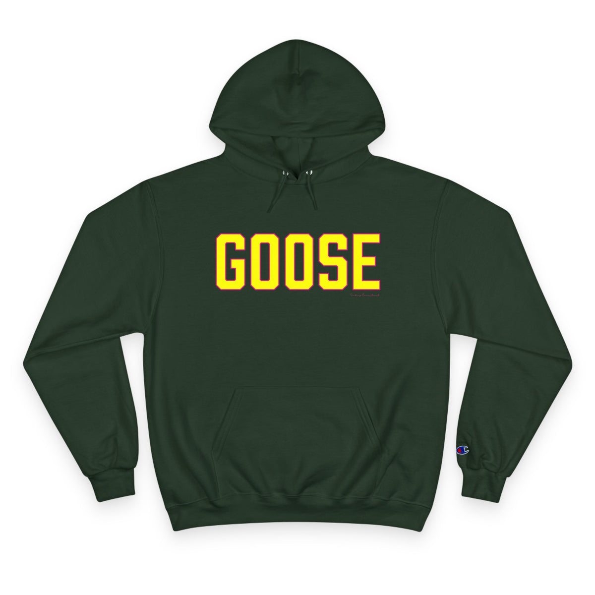 Goose ZIp Code Yellow & Pink  Champion Hoodie