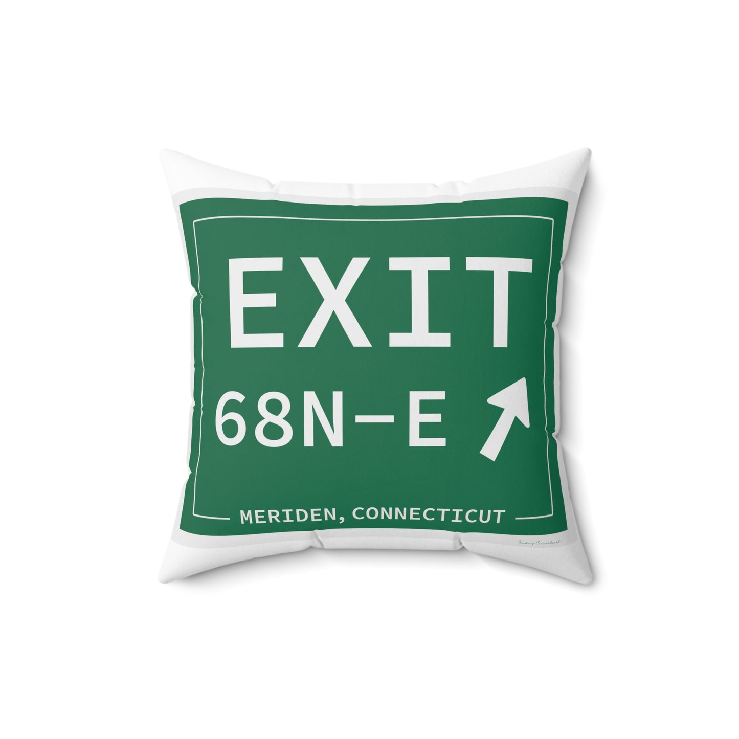 Vintage Exit 68N-E WCP Sign Spun Polyester Square Pillow