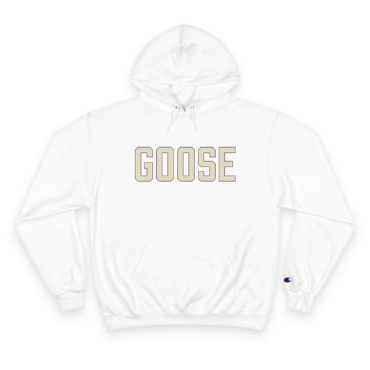 Goose Zip Code Cream & Purple Champion Hoodie