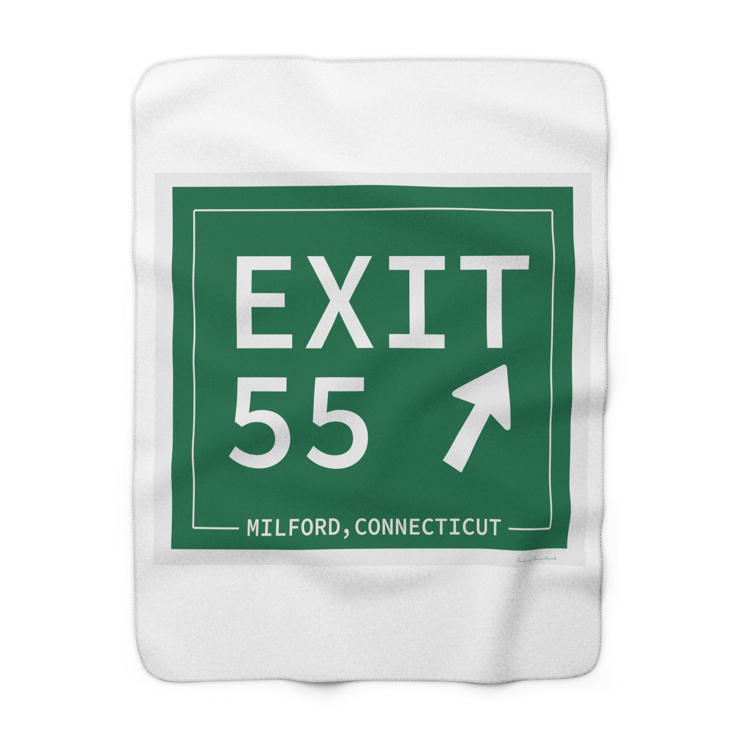 Vintage Exit 55 WCP Sign Sherpa Fleece Blanket