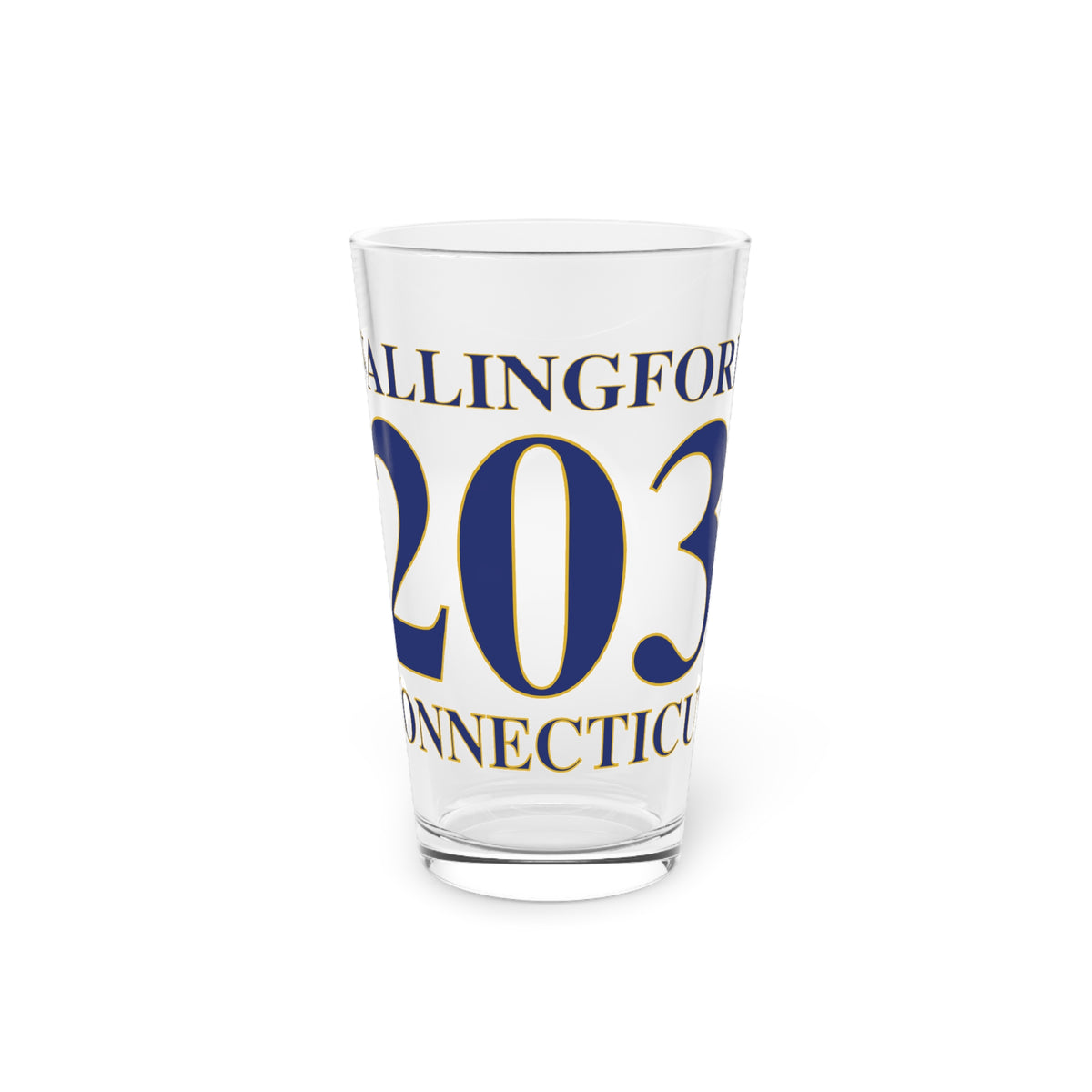 Wallingford 203 Connecticut Pint Glass, 16oz