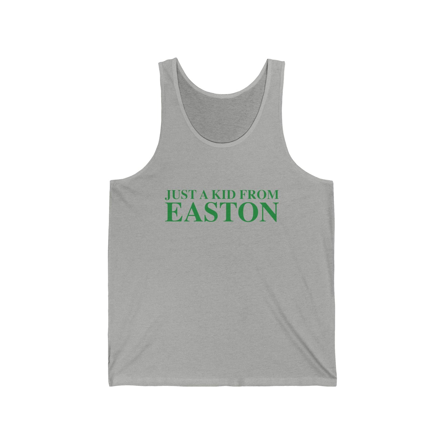 Just a kid from Easton Unisex Jersey Tank Top