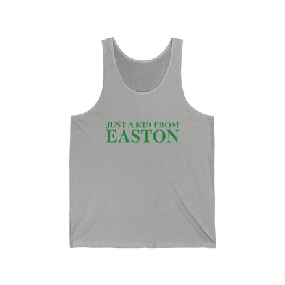 Just a kid from Easton Unisex Jersey Tank Top