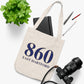 860 East Hartford  Organic Canvas Tote Bag