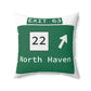 Vintage WCP Exit 63 Sign Spun Polyester Square Pillow