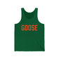 Goose Zip Code - Orange & Green Unisex Jersey Tank Top