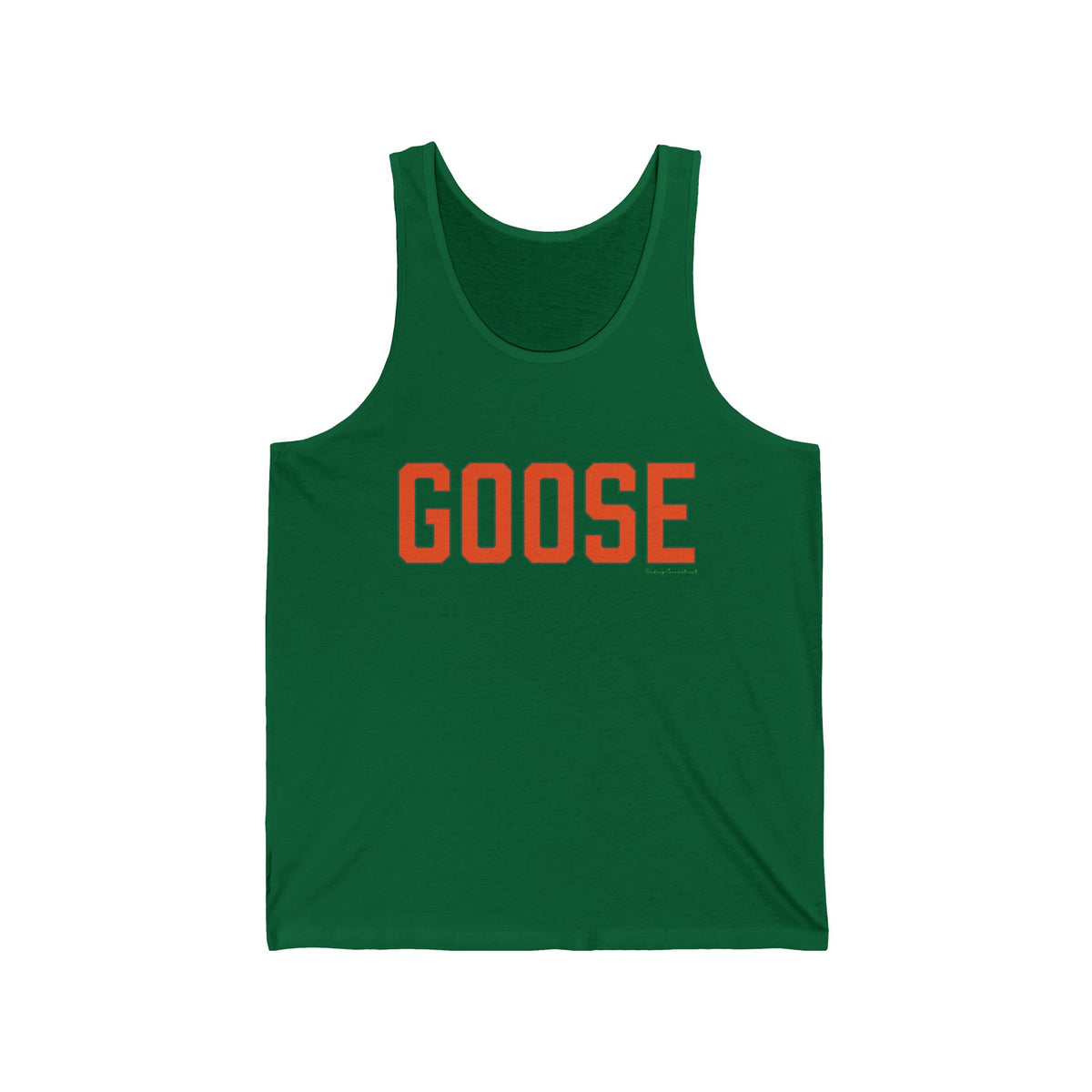 Goose Zip Code - Orange & Green Unisex Jersey Tank Top