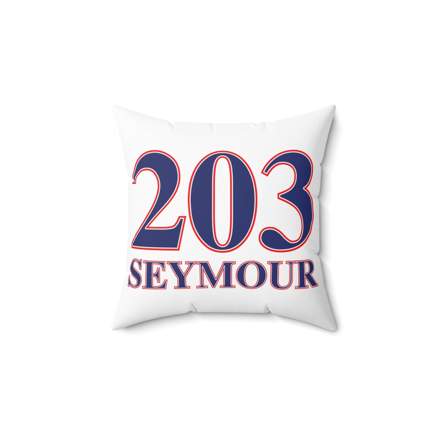 203 Seymour Red White & Blue Spun Polyester Square Pillow
