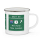 Vintage Merritt Parkway Exit 54 Sign Enamel Camping Mug