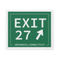 Vintage Exit 29 Merritt Parkway Sign Matte Canvas, Stretched, 1.25"