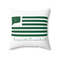 Fairfield Connecticut St Patrick’s Day Flag Spun Polyester Square Pillow