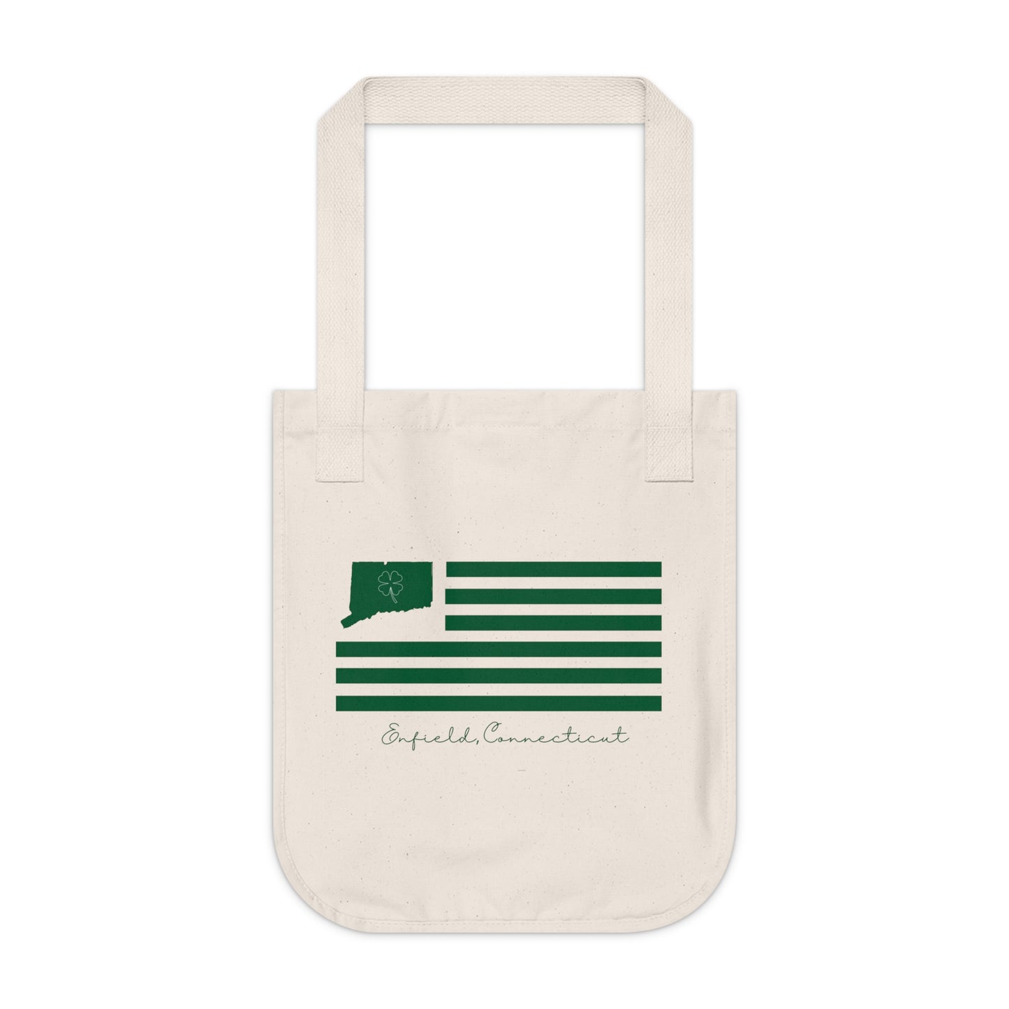 Enfield Connecticut St. Patrick’s Day Flag Organic Canvas Tote Bag