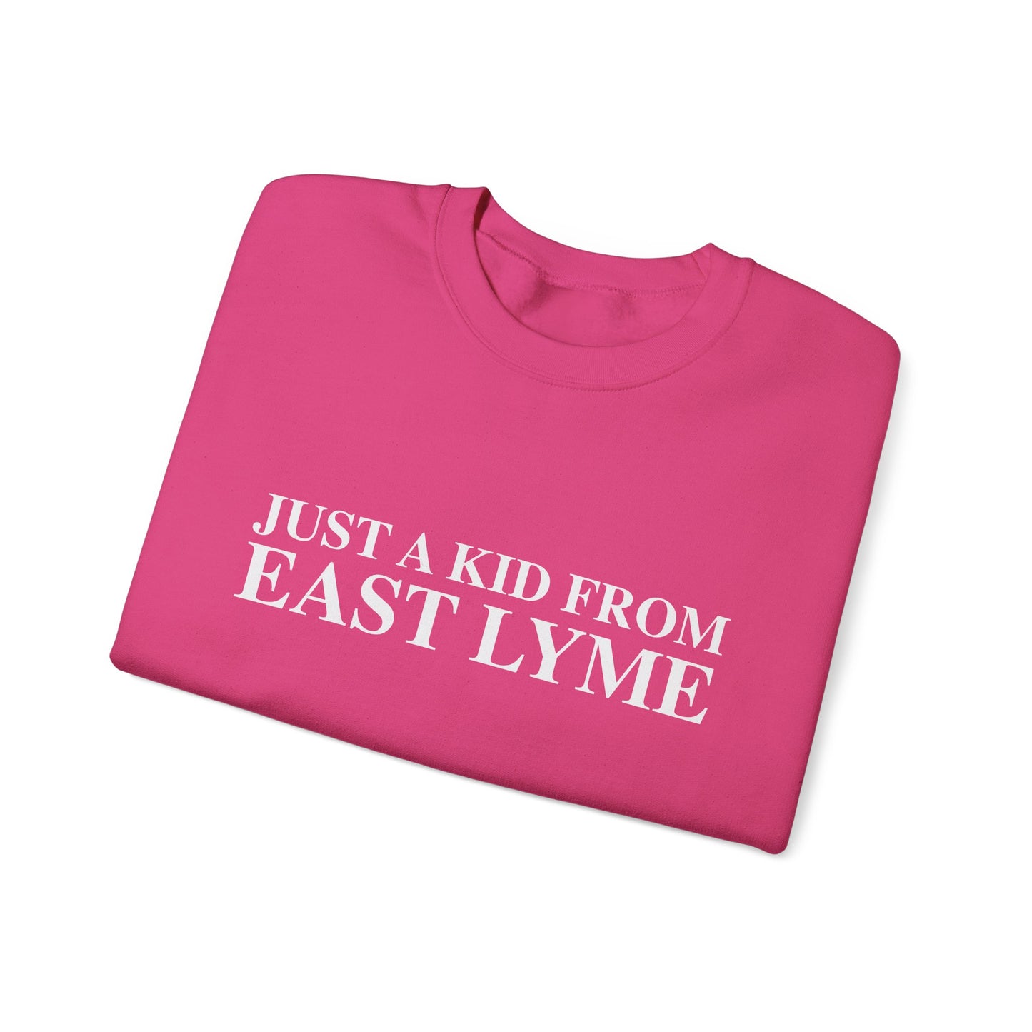 Just a kid from East Lyme Unisex Heavy Blend™ Crewneck Sweatshirt