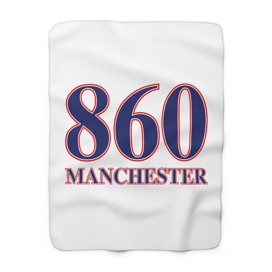 860 Manchester Red, White & Blue Sherpa Fleece Blanket