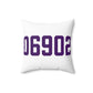 06902 Stamford Connecticut Zip Code Spun Polyester Square Pillow