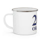 203 Orange Enamel Camping Mug