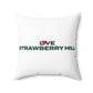 Love Strawberry Hill Spun Polyester Square Pillow