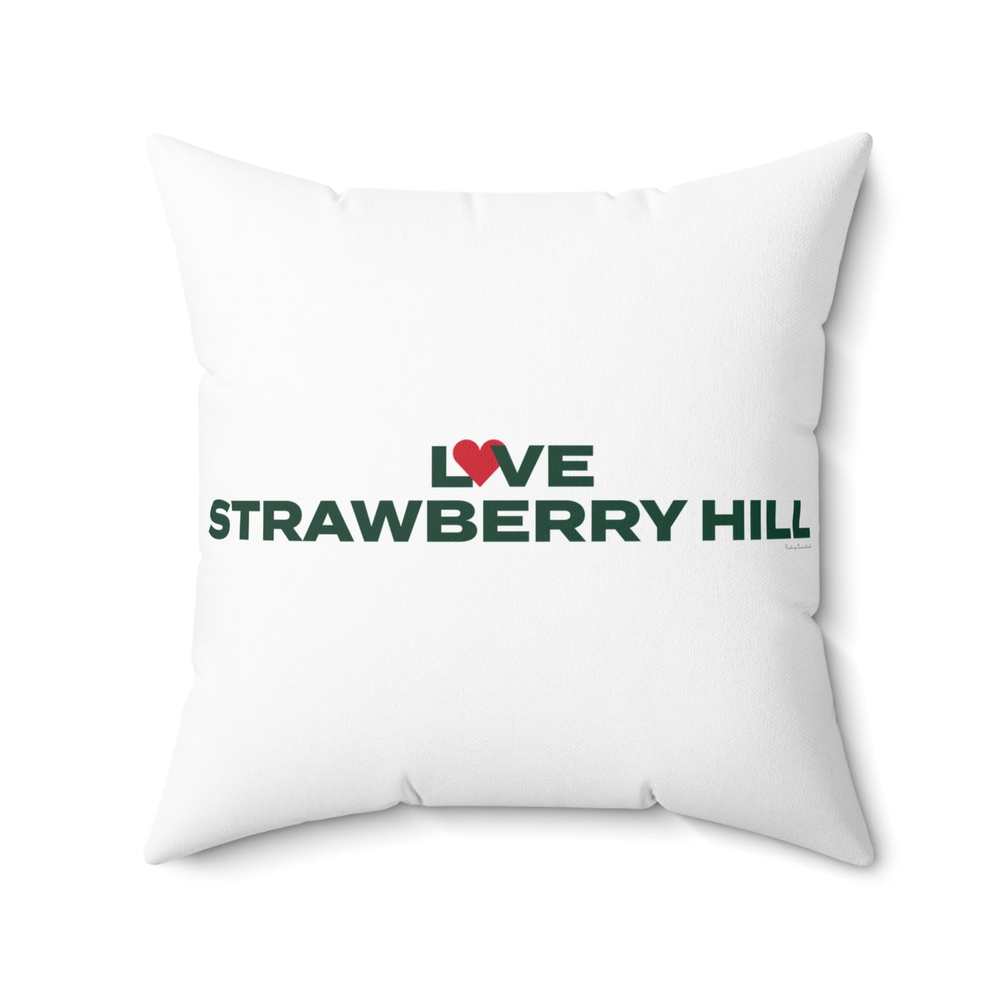 Love Strawberry Hill Spun Polyester Square Pillow