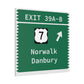 Vintage Merritt Parkway Exit 39 A-B SignMatte Canvas, Stretched, 1.25"