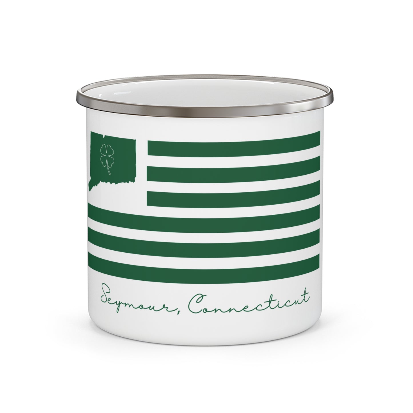 Seymour Connecticut St. Patrick’s Day Flag Enamel Camping Mug