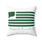 Ledyard Connecticut St. Patrick’s Day Flag Spun Polyester Square Pillow