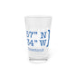 Brookfield Coordinates Pint Glass, 16oz