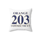 Orange 203 Connecticut Polyester Square Pillow