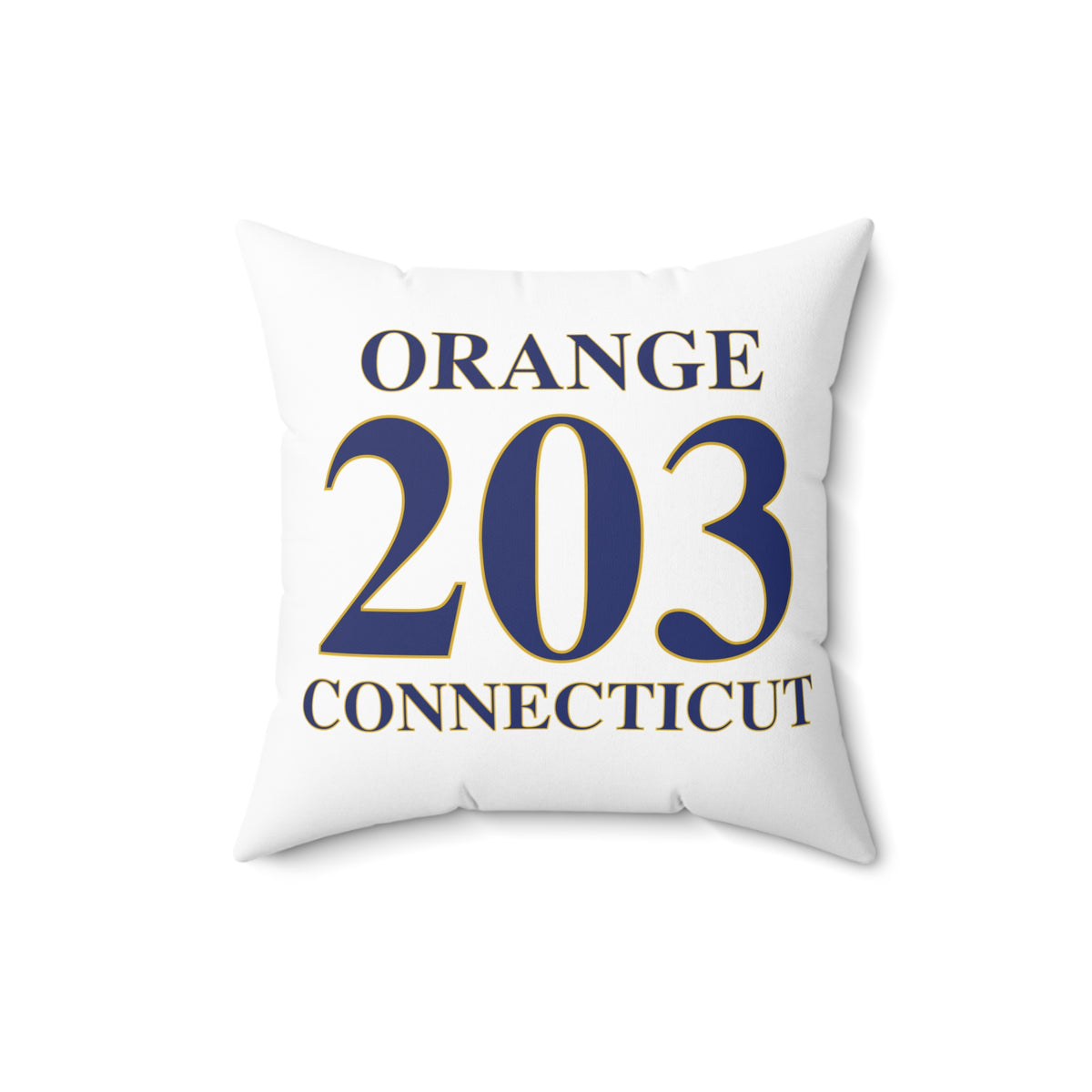 Orange 203 Connecticut Polyester Square Pillow