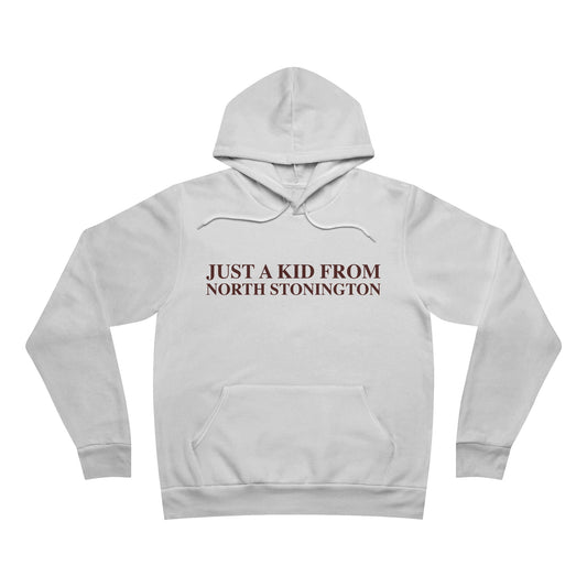 Just a kid from North Stonington Unisex Sponge Fleece Pullover Hoodie