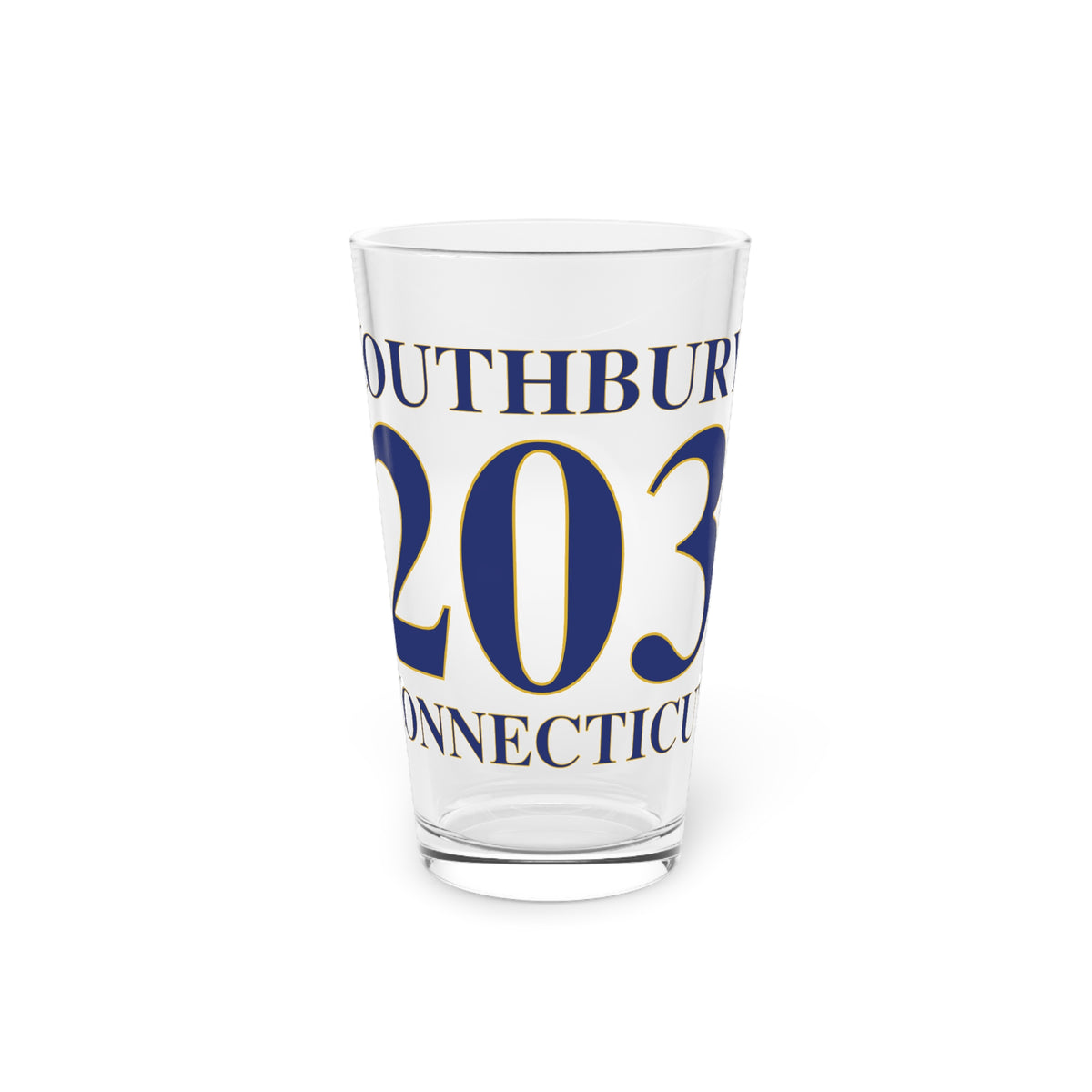 Southbury 203 Connecticut Pint Glass, 16oz