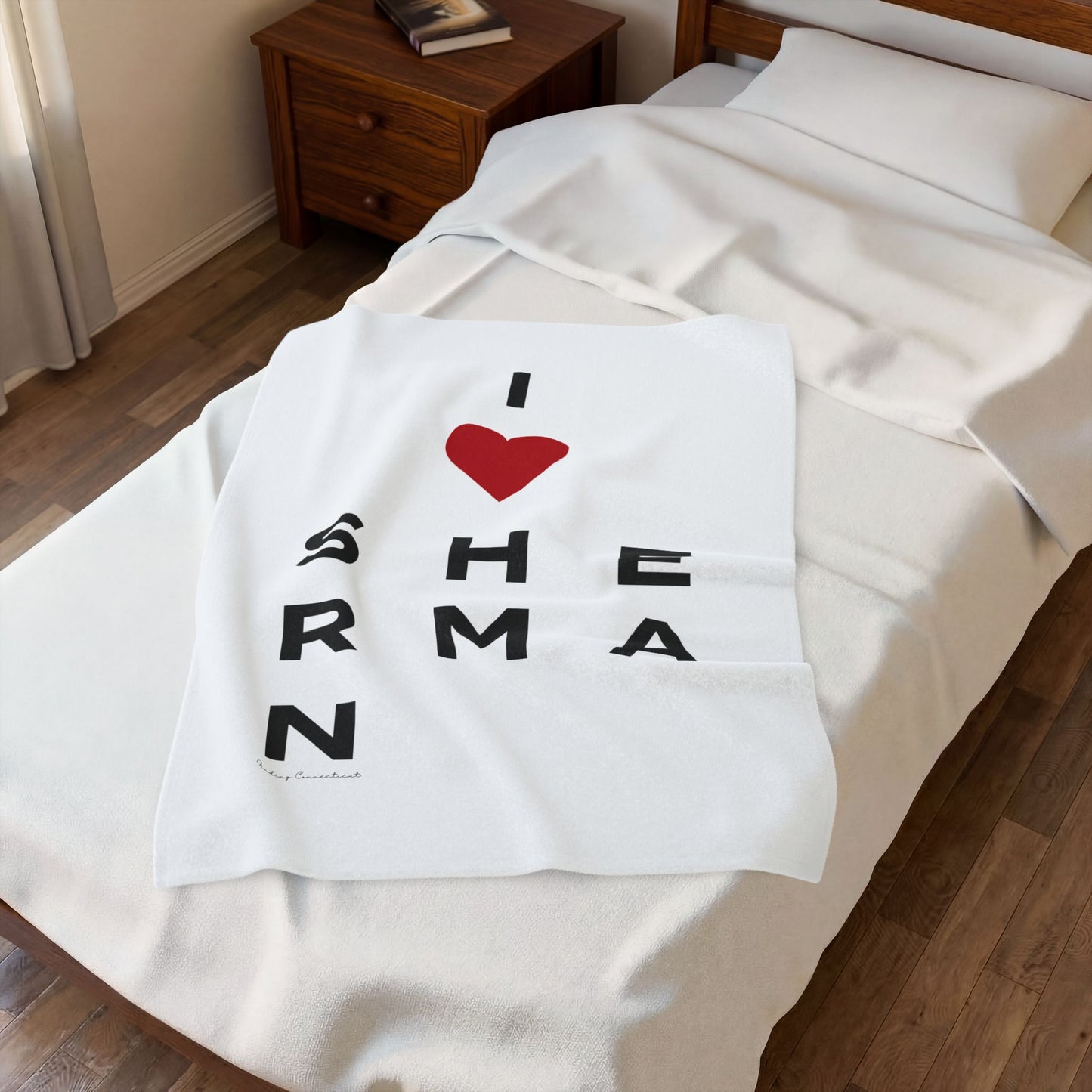 Sherman Vision Velveteen Plush Blanket