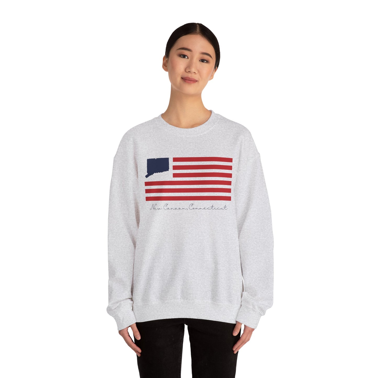 New Canaan Connecticut Flag Unisex Heavy Blend™ Crewneck Sweatshirt