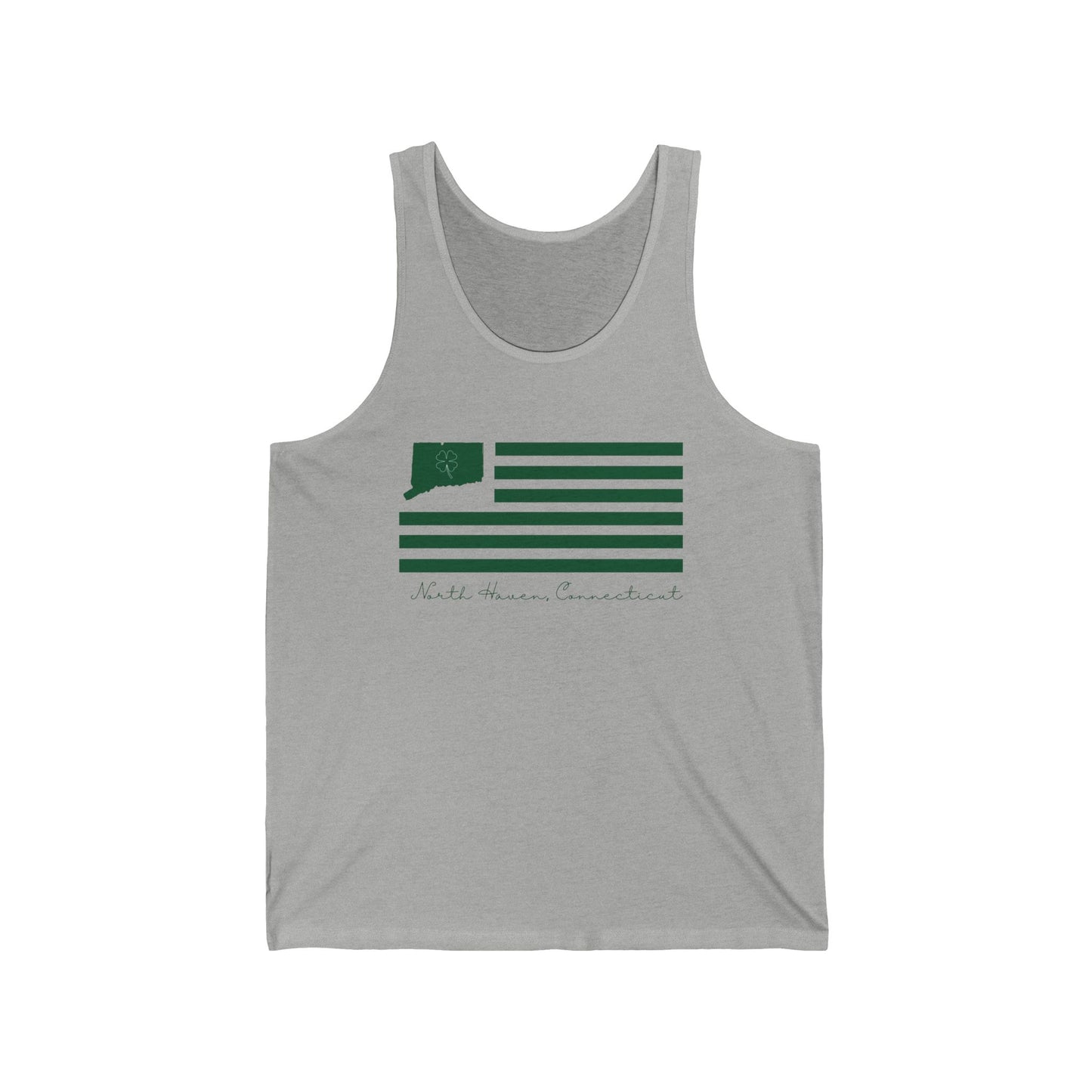 North Haven Connecticut St Patrick’s Day Flag Unisex Jersey Tank Top