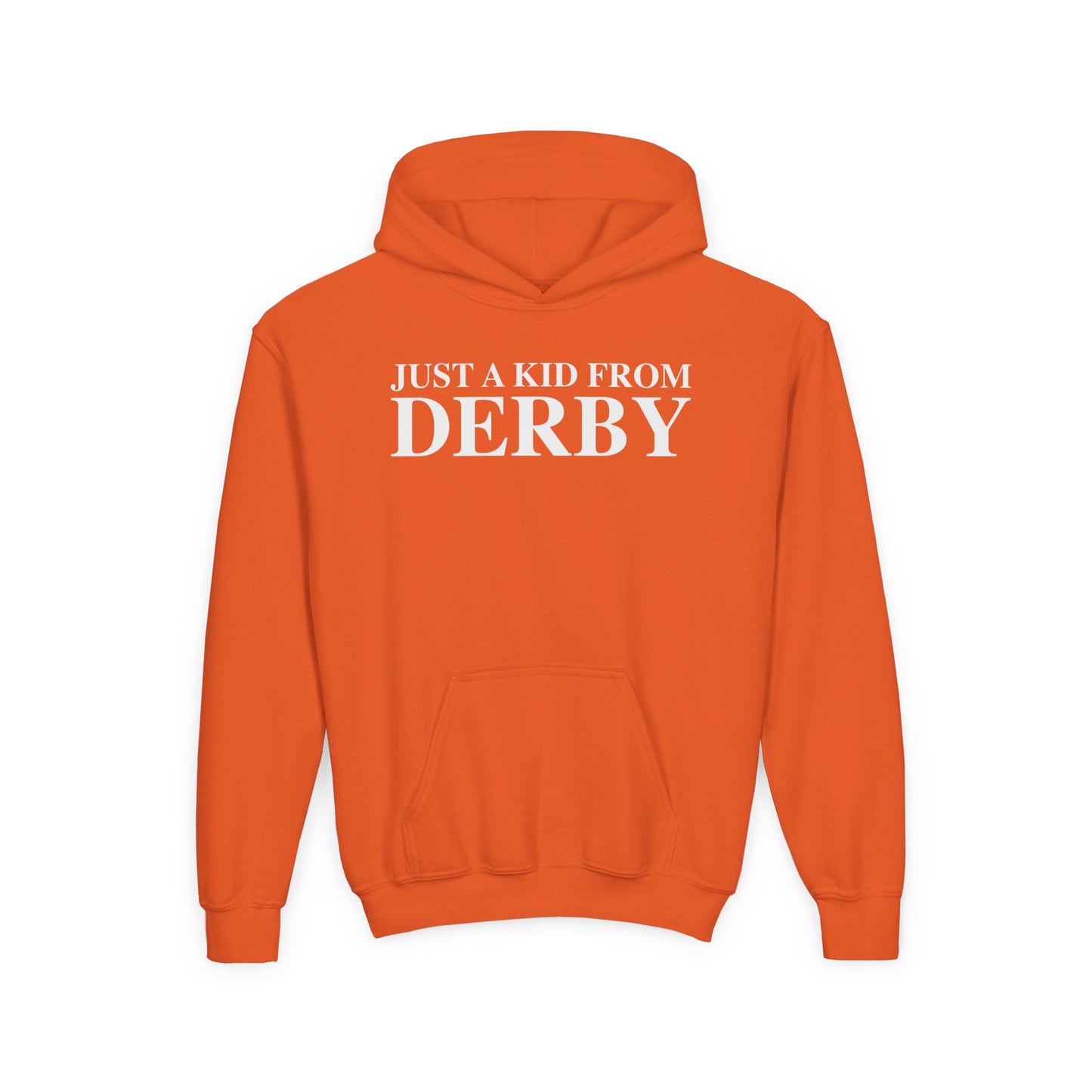 Just a kid from Derby Youth Heavy Blend Hooded Sweatshirt