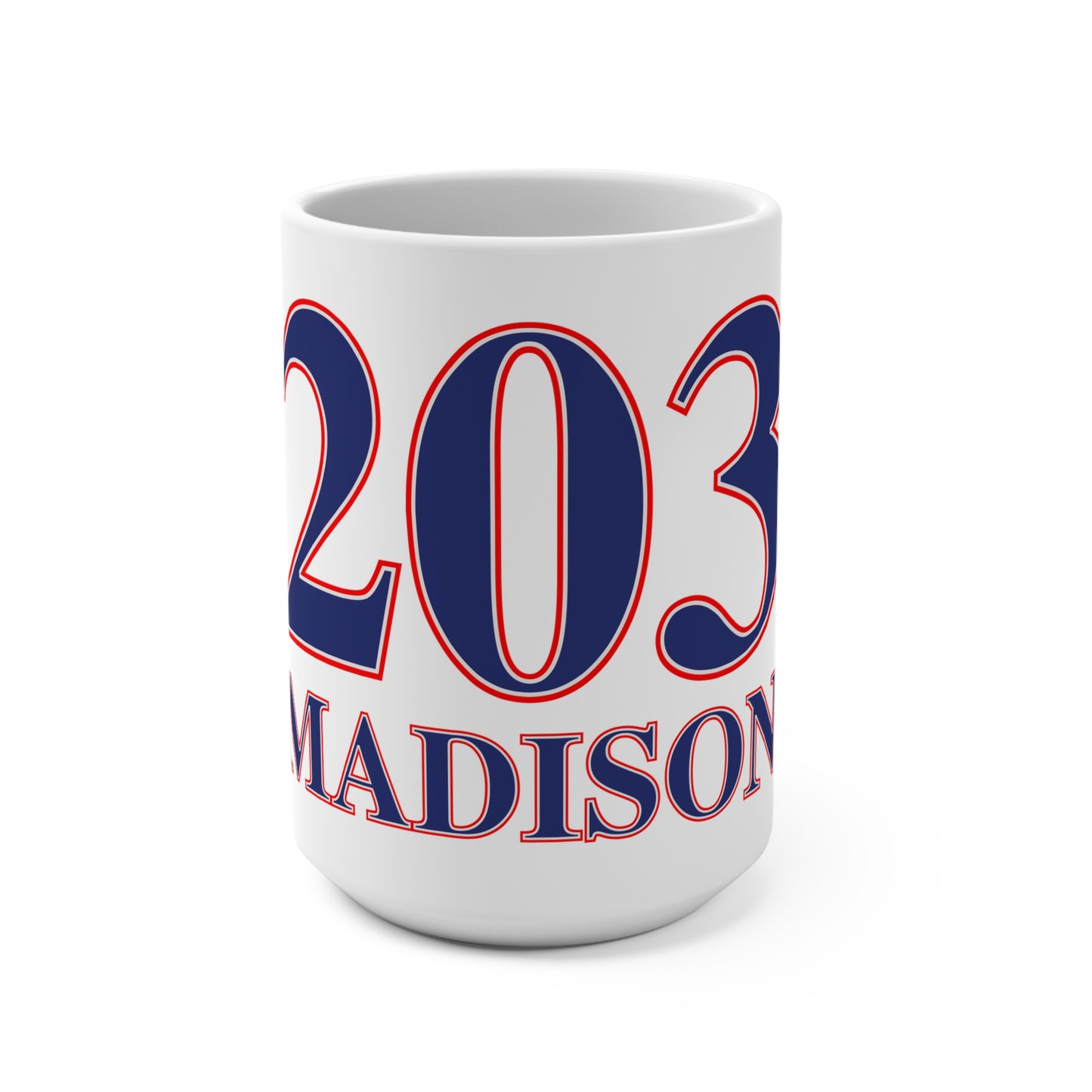 203 Madison Red White & Blue Mug 15oz