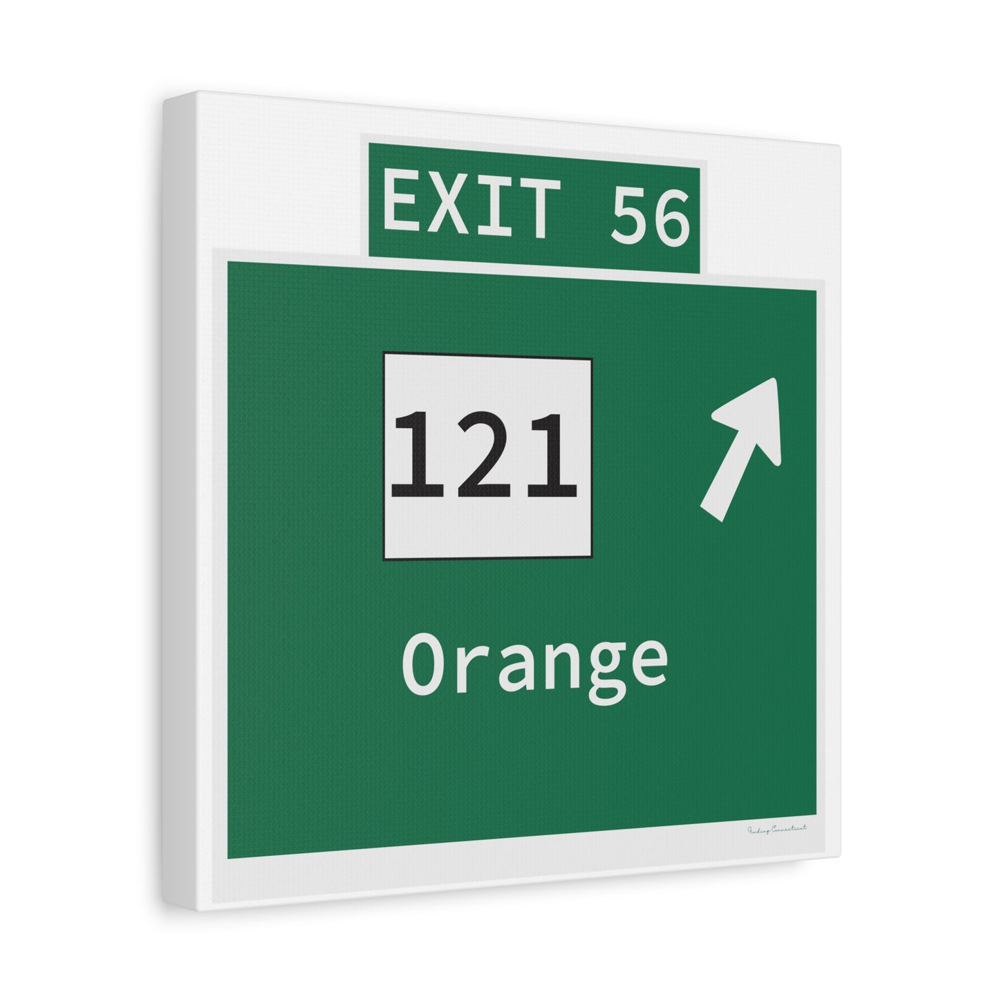 Vintage WCP Exit 56 Sign Matte Canvas, Stretched, 1.25"
