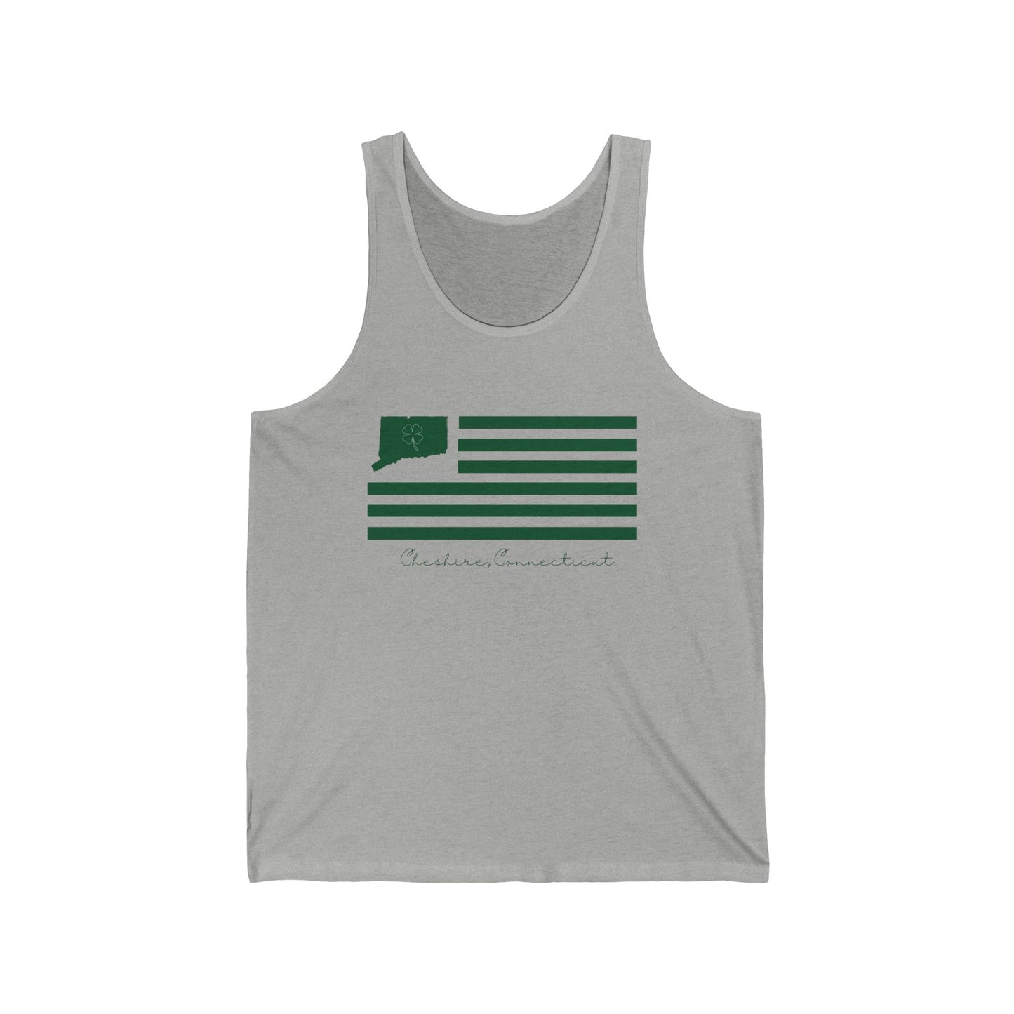 Cheshire Connecticut St Patrick’s Day Flag Unisex Jersey Tank Top