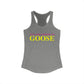 Just a kid listening to Goose - Yellow & Pink Women's Ideal Racerback Tank Top