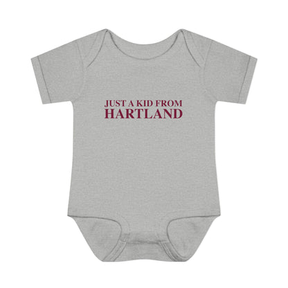 Just a kid from Hartland Infant Baby Rib Bodysuit